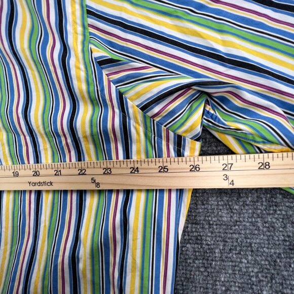 Ralph Lauren Men’s Button Up Shirt Multicolor Classic Fit Large Striped Cotton - Picture 6 of 11